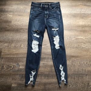 American Eagle high-rise distressed jeans